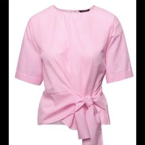 Banana Republic Gingham Tie Front Top Size M. NWT